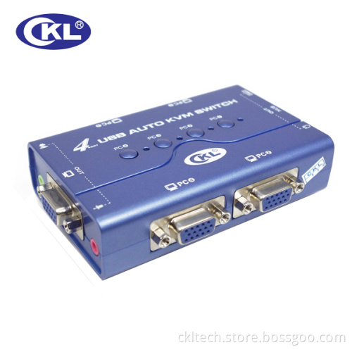 High Quality 4 Port USB Kvm Switch with Audio